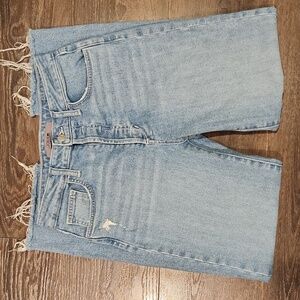 Joe's Jeans Light Blue High Rise Frayed Hem Jeans